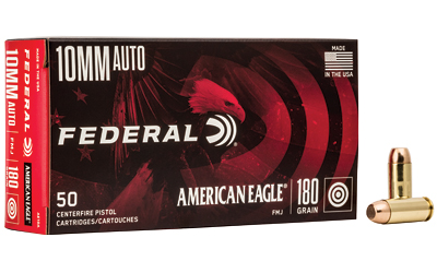Federal American Eagle, 10MM, 180 Grain Full Metal Jacket, 50 Round Box AE10A