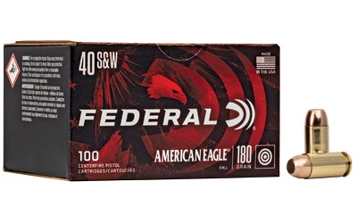 Federal American Eagle, 40S&W, 180 Grain, Full Metal Jacket, 100 Round Box AE40R100