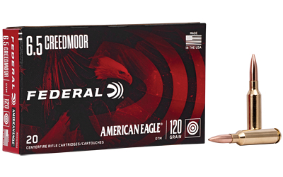 Federal American Eagle, 6.5 CREEDMOOR, 120 Grain, Open Tip Match, 20 Round Box AE65CRD2