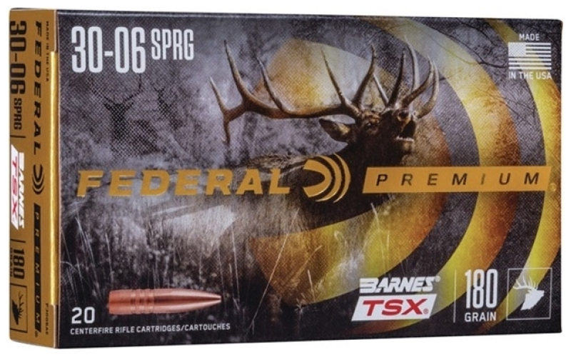 Federal 30-06 springfield 180gr barnes tsx 20/box