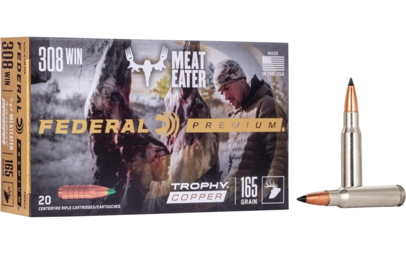 Federal 308 win 165gr trophy copper ammo 20rd