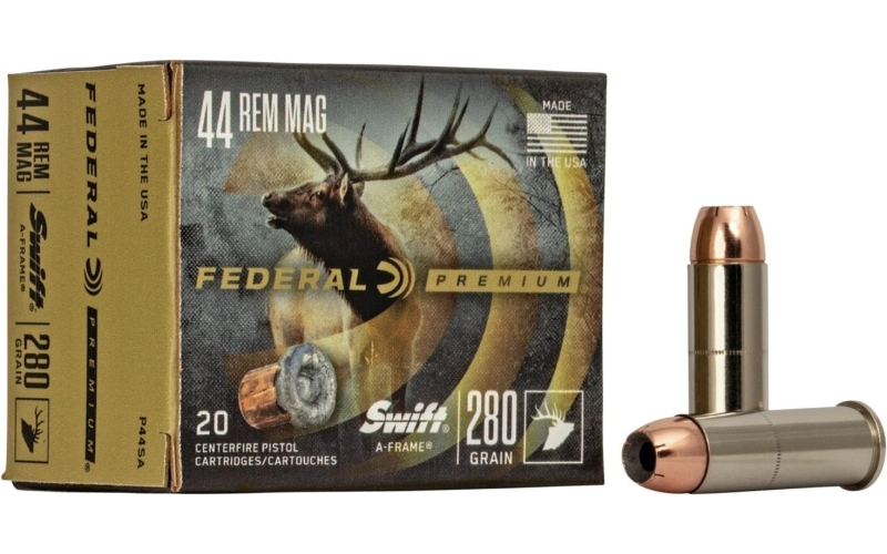 Federal 44 rem mag 280gr swift a-frame vital-shok ammo 20rd