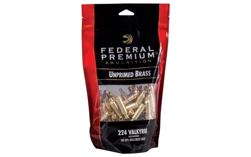 Federal Federal unprimed bagged brass 224 valkyrie 100/bx