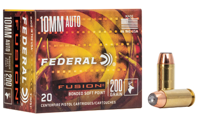 Federal Fusion, 10MM, 200Gr, Soft Point, 20 Round Box F10FS1
