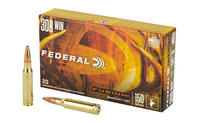 Federal Fusion, 308WIN, 150 Grain, Boat Tail, 20 Round Box F308FS1