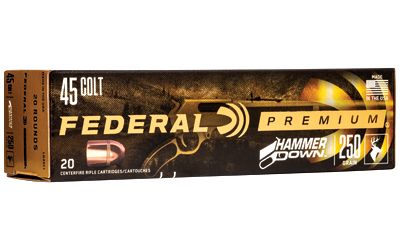 Federal Premium, HammerDown, 45 Long Colt, 250 Grain, Bonded Hollow Point, 20 Round Box, Designed for Lever Action Rifles LG45C1