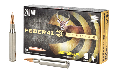 Federal Premium, Berger Hybrid Hunter, 270 Win, 140 Grain, 20 Round Box P270BCH1