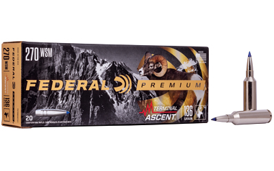 Federal Premium, 270 Winchester Short Magnum, 136 Grain, Terminal Ascent, 20 Round Box P270WSMTA1