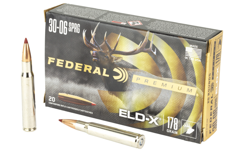 Federal Federal Premium, Extremely Low Drag eXpanding, 30-06 Springfield, 178 Grain, Polymer Tip, 20 Rounds P3006ELDX1