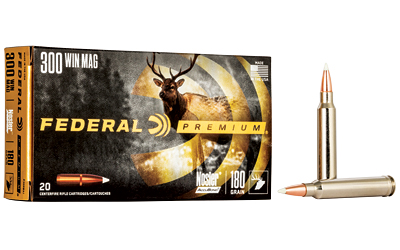 Federal Premium, 300 Winchester Magnum, 180 Grain, Nosler AccuBond, 20 Round Box P300WA1