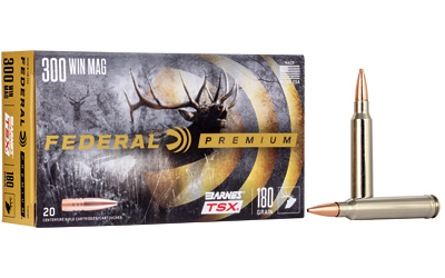 Federal Premium, 300 Winchester Magnum, 180 Grain, Barnes TSX, 20 Round Box P300WP