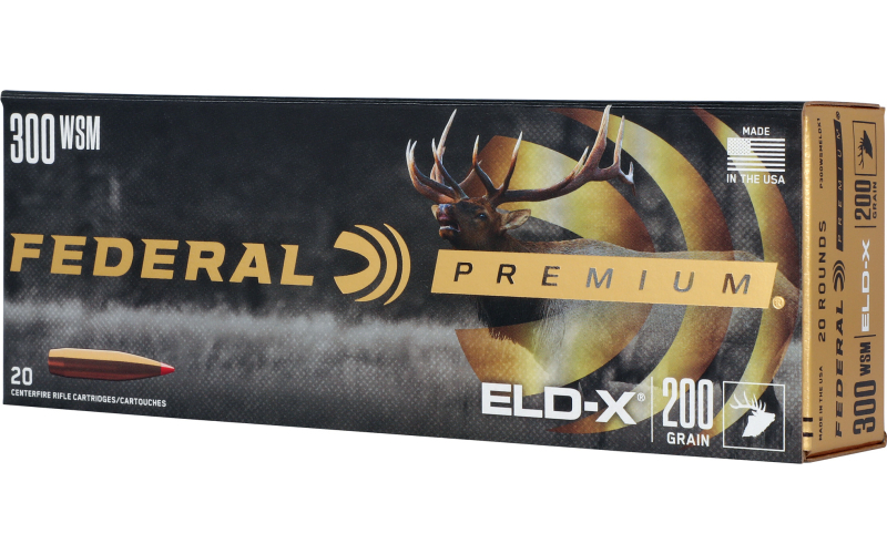 Federal Federal Premium, Extremely Low Drag eXpanding, 300 Winchester Short Magnum, 200 Grain, Polymer Tip, 20 Round Box P300WSMELDX1