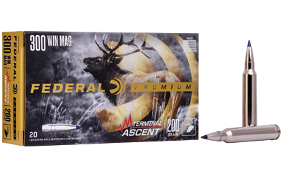 Federal Premium, 300 Winchester Magnum, 200 Grain, Terminal Ascent, 20 Round Box P300WTA1