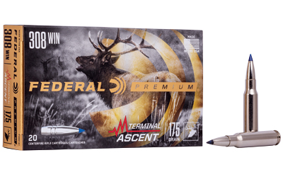 Federal Premium, 308 Winchester, 175 Grain, Terminal Ascent, 20 Round Box P308TA1