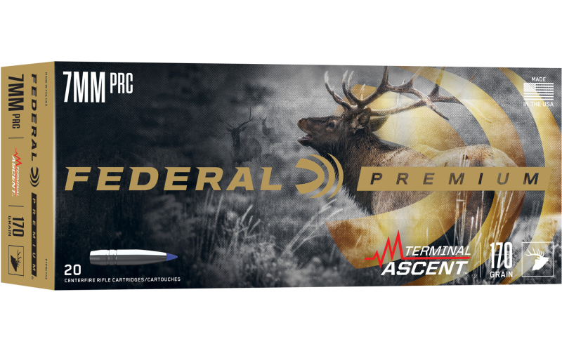 Federal Premium, Terminal Ascent, 7MM PRC, 170 Grains, Terminal Ascent Bonded, 20 Round Box P7PRCTA3
