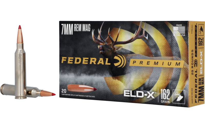 Federal Federal Premium, Extremely Low Drag eXpanding, 7MM Remington, 162 Grain, Polymer Tip, 20 Round Box P7RELDX1