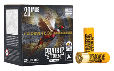 Federal Premium, Prairie Storm, 20 Gauge 2 3/4", FS Lead, #5, 1 oz, 25 Round Box PFX204FS5