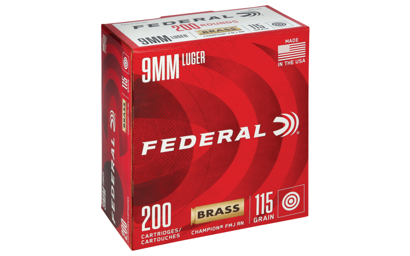 FED CHAMP 9MM 115GR FMJ 200/1000