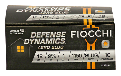 Fiocchi Ammunition Aero Slug, 12 Gauge 2.75", Slug, Low Recoil, 10 Round Box 12LRSLUG