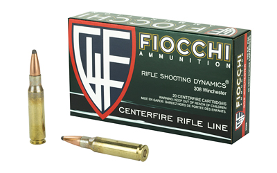 Fiocchi Ammunition Rifle, 308WIN, 150 Grain, Pointed Soft Point, 20 Round Box 308B