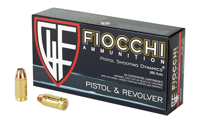 Fiocchi Ammunition Centerfire Pistol, 380ACP, 90 Grain, Jacketed Hollow Point, 50 Round Box 380APHP