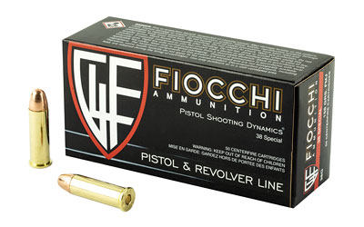 Fiocchi Ammunition Centerfire Pistol, 38 Special, 158 Grain, Full Metal Jacket, 50 Round Box 38G
