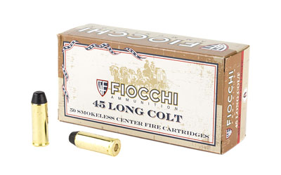 Fiocchi Ammunition Centerfire Pistol, 45 Long Colt, 250 Grain, Lead Round Nose Flat Point, 50 Round Box 45LCCA