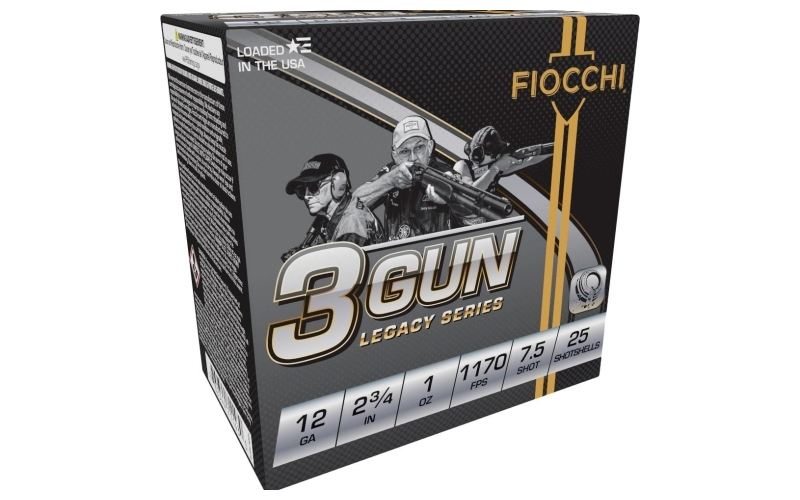 3-gun match 12ga 2 3/4" 1oz 7 1/2 shot 1170fps 25rd