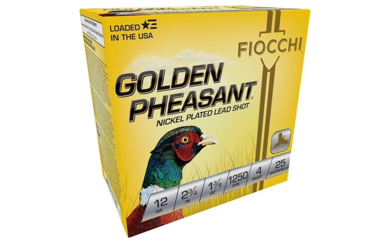 Fiocchi Ammunition 12 gauge nickel plated lead 2-3/4'' 1-3/8oz #4 25/box
