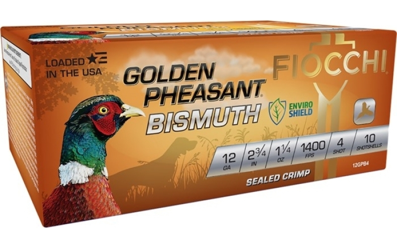 Fiocchi Ammunition 12 gauge 3'' 1-1/4 oz #4 bismuth shot 10/box