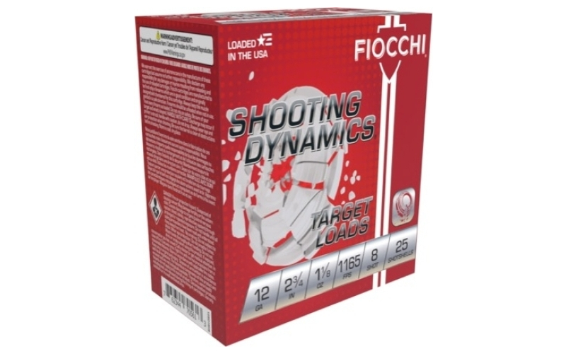 Fiocchi Ammunition Fiocchi shooting dynamics 12ga 1165fps 1-1/8 oz #8