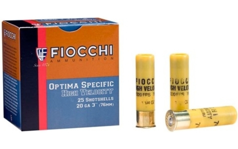 Fiocchi Ammunition Fiocchi hi velocity 20ga 3'' 1-1/4oz #5 25/bx