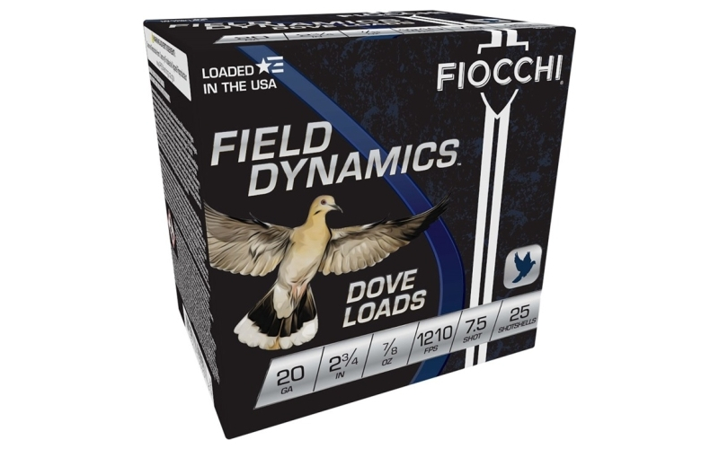 Fiocchi Ammunition 20ga 2-3/4'' 7/8oz #7.5 25/box
