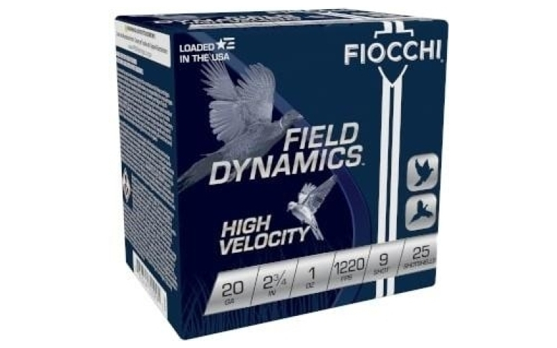 Fiocchi 20ga hv 2-3/4 1oz #9 1220 fps