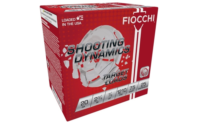 Fiocchi Ammunition 20 gauge 2-3/4'' 7/8 oz #7.5 shot 25/box