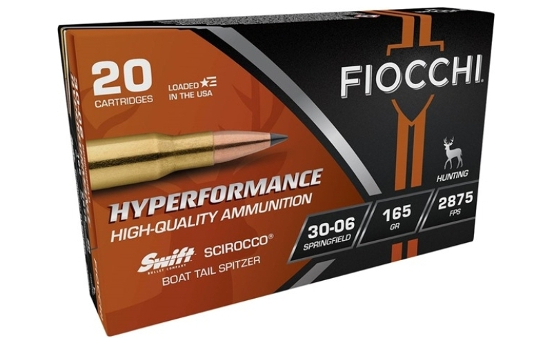 Fiocchi Ammunition 30-06 springfield 165gr scirocco ii polymer tip 20/box