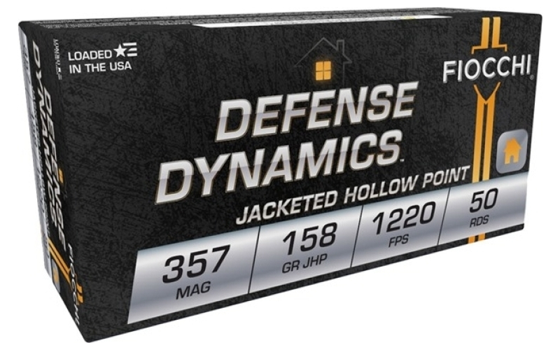 Fiocchi Ammunition 357 magnum 158gr jacketed hollow point 50/box