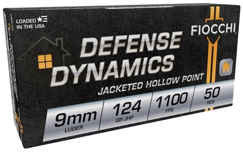 Fiocchi Ammunition 9mm luger 147gr jacketed hollow point 50/box