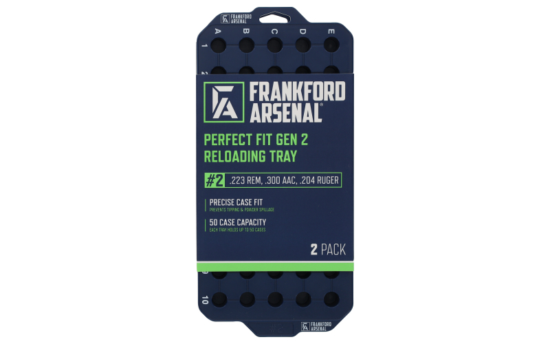 Frankford Arsenal Perfect Fit Tray, Style 5, Reloading Tray, Fits 308/6.5 Creedmoor, Blue, 2 Trays are Inlcuded 1183640