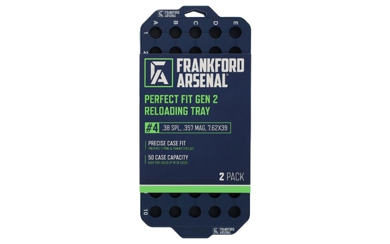 Frankford Arsenal #4 perfect fit gen2 reload tray .38 spl. .357 mag 2pk 50 rd