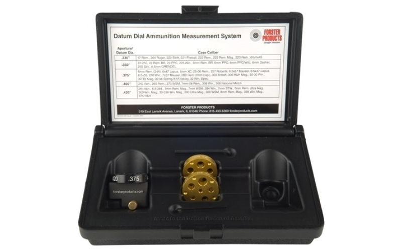 Forster Datum dial ammunition measurement system complete kit