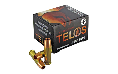 G2 Research Telos, 38 Special +P, 105 Grain, Lead Free Copper, 20 Round Box, California Certified Nonlead Ammunition G00618