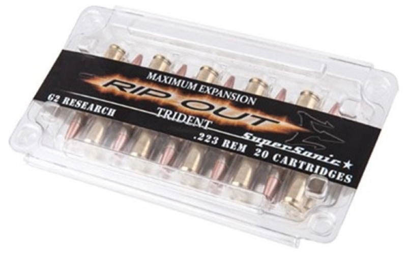 G2 Research 223 remington 65gr solid copper lead-free hp 20/box