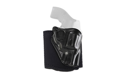 Galco Ankle Glove Ankle Holster, Fits J Frame with 2" Barrel, Right Hand, Black Leather AG158B