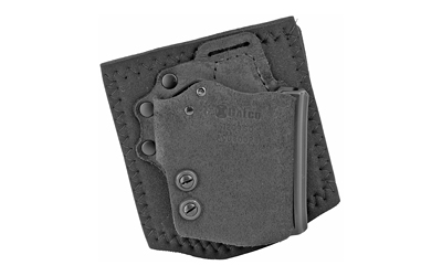Galco Ankle Guard (Ankle Holster), Right Hand, Fits Glock 43/43X With or Without Red Dot, Black Leather AGD800RB