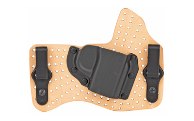 Galco KingTuk Air, Inside Waistband Holster, Right Hand, Fits S&W M&P Shield 9/40, 2.0 9/40, M&P Shield 9/40 Loaded Chbr Ind and Honor Defense Honor Guard, Tan Leather/Black Kydex KA652
