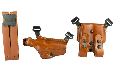 Galco Gunleather Miami Classic Shoulder Holster, Fits Colt Government with 3-5" Barrel, Right Hand, Tan Leather MC212
