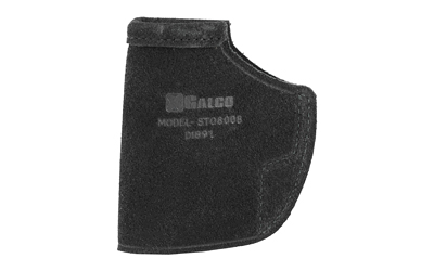 Galco Gunleather Stow-N-Go Inside The Pant Holster, Fits Glock 43 & Springfield Hellcat, Right Hand, Black Leather STO800B