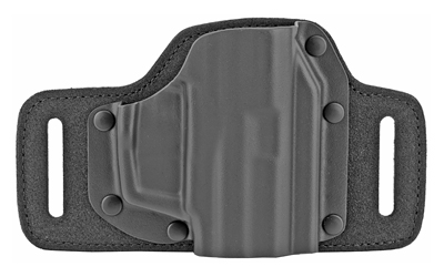 Galco Gunleather Tacslide Belt Holster, Fits HK HK45, HK45C, P30, USP 45, USP 9/40, USP Compact 45, USP Compact 9/40, VP9/40, VP9SK, Right Hand, Black Leather/Kydex TS428B