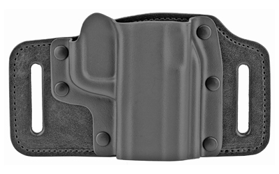 Galco Tacslide Belt Holster, Fits S&W M&P 2.0 Compact 3.6" 9/40, M&P 2.0 Compact 9/40 4", M&P 9/40, M&P Compact 9/40, M&P Compact 9/40 w/ambi safety, Right Hand, Black Leather/Kydex TS472B
